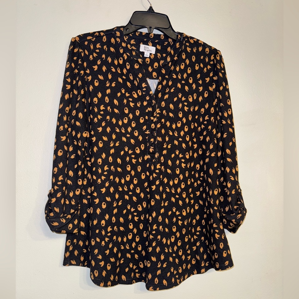 Kim Rogers Black and Orange Blouse